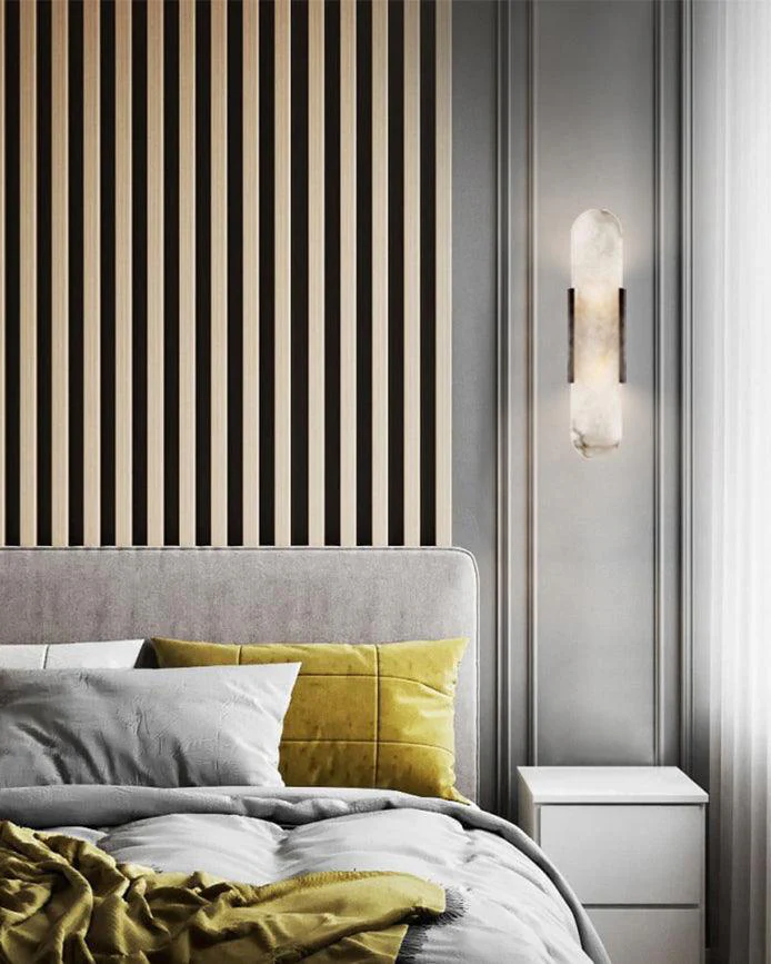 WOMO Oval Alabaster Wall Sconce-WM6107 - Image 9