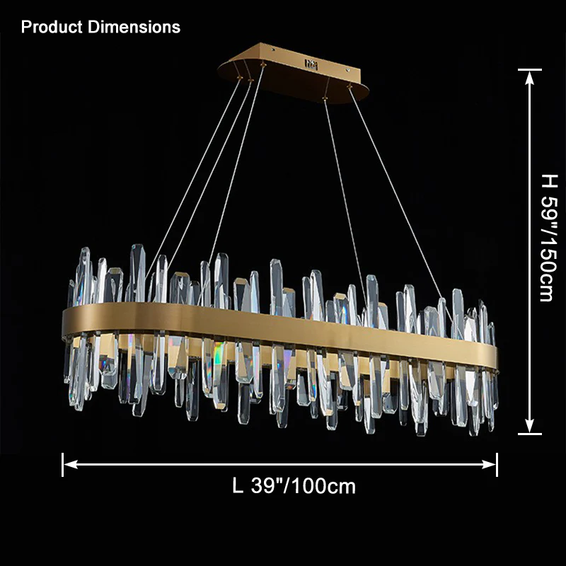WOMO Long Oval Crystal Chandelier-WM2485c - Image 16