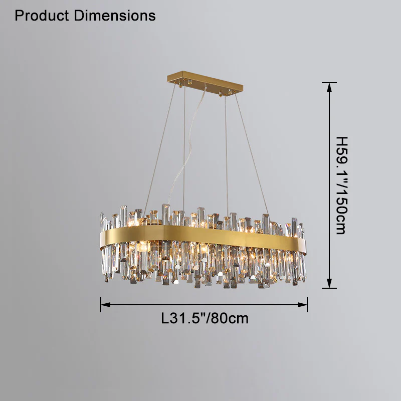 WOMO Long Oval Crystal Chandelier-WM2486 - Image 13