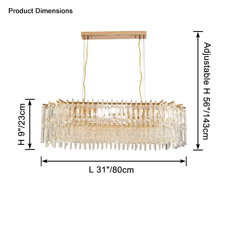 WOMO Linear Crystal Chandelier-WM2627 - Image 11