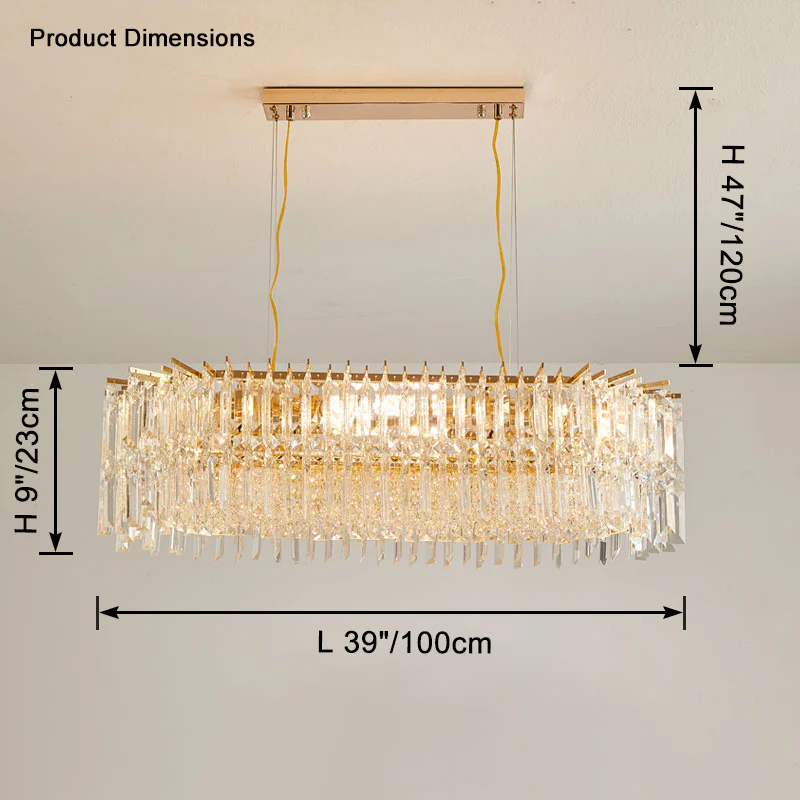 WOMO Linear Crystal Chandelier-WM2627 - Image 13