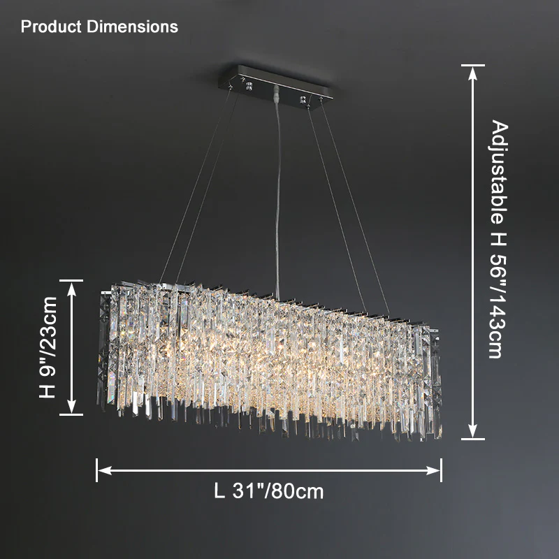WOMO Linear Crystal Chandelier-WM2627 - Image 7