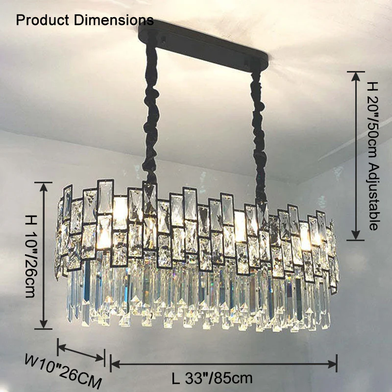 WOMO Oblong Crystal Chandelier-WM2783 - Image 12