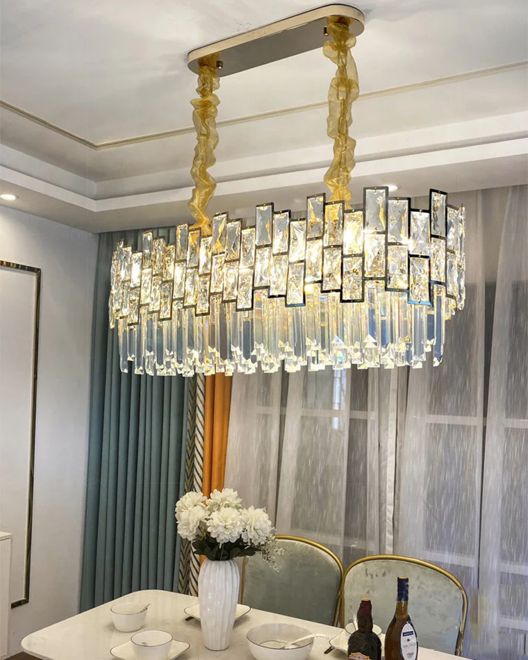 WOMO Oblong Crystal Chandelier-WM2783 - Image 6