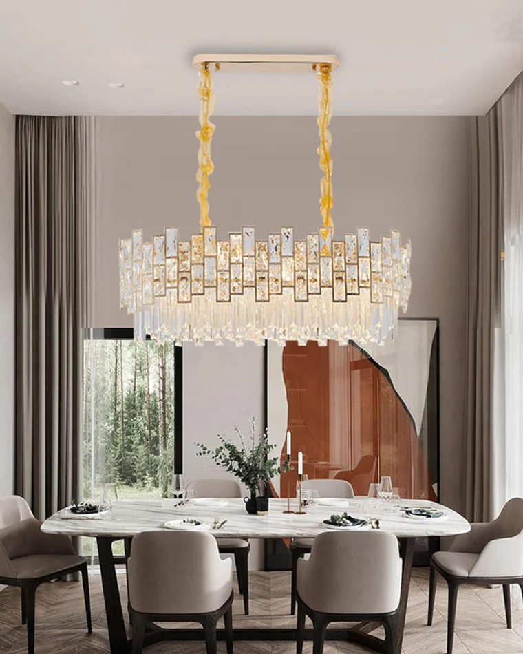 WOMO Oblong Crystal Chandelier-WM2783 - Image 7