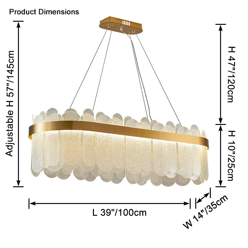 WOMO Long Oval Glass Chandelier-WM2410 - Image 15