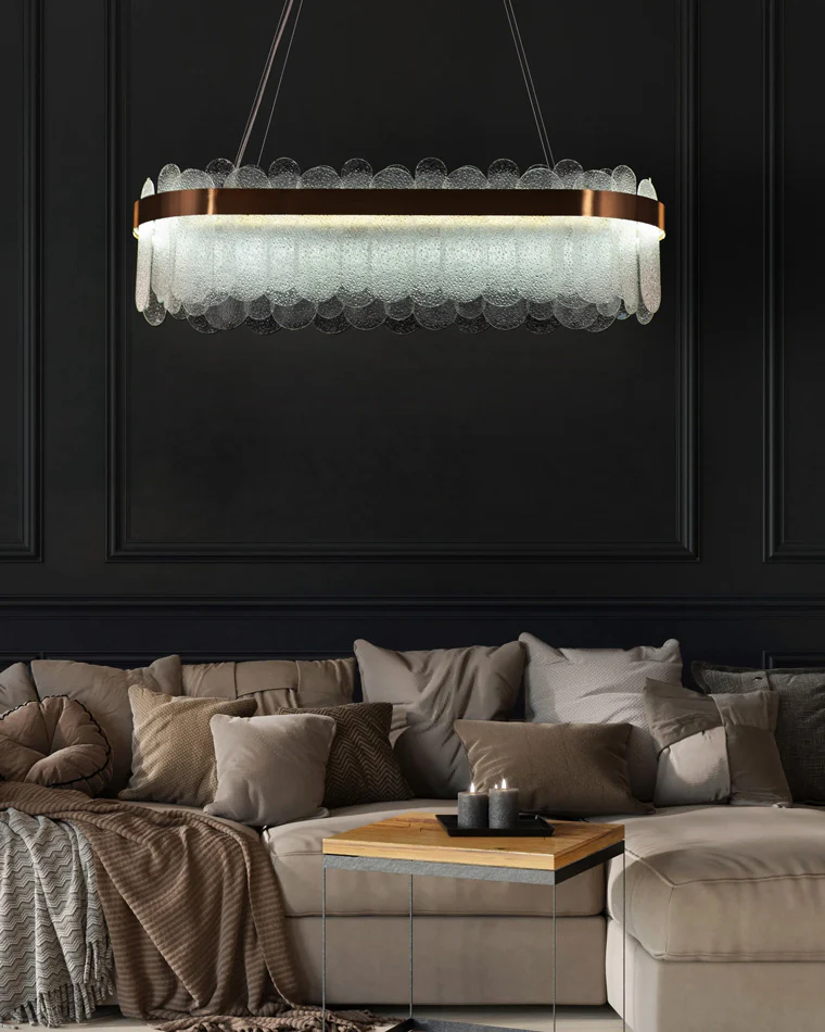 WOMO Long Oval Glass Chandelier-WM2410 - Image 4