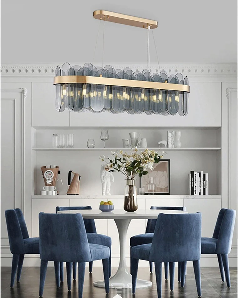 WOMO Long Oval Glass Chandelier-WM2410 - Image 6