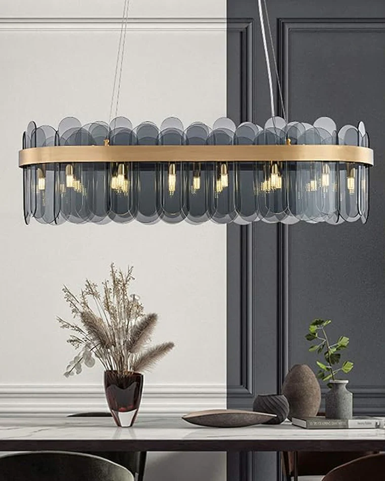 WOMO Long Oval Glass Chandelier-WM2410 - Image 7