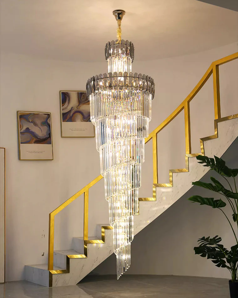 WOMO Cascading Crystal Chandelier-WM2387 - Image 2