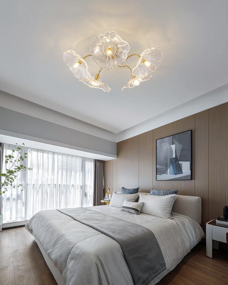 WOMO Lotus Leaf Flower Flush Mount Ceiling Light-WM1026 - Image 11