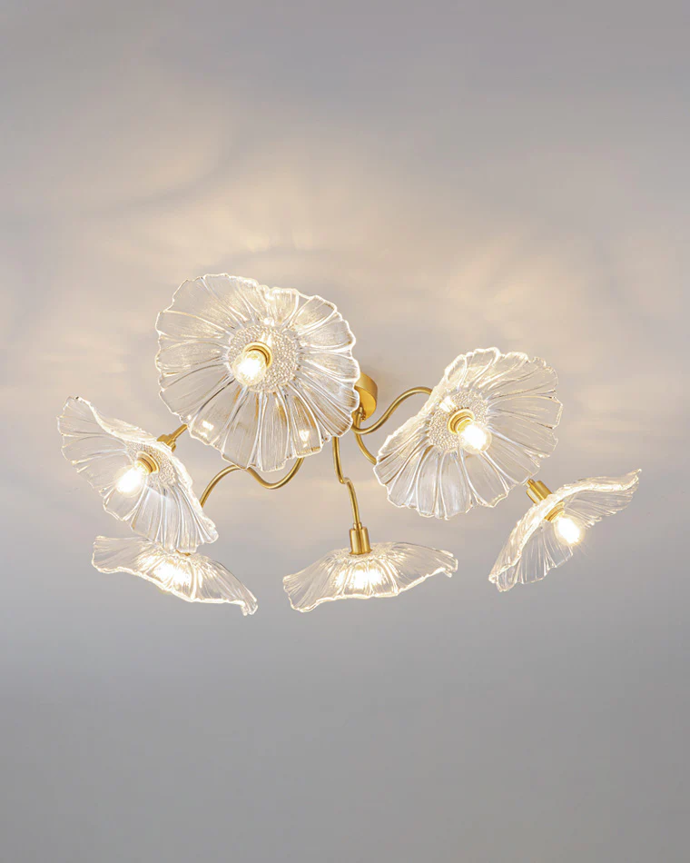 WOMO Lotus Leaf Flower Flush Mount Ceiling Light-WM1026 - Image 12