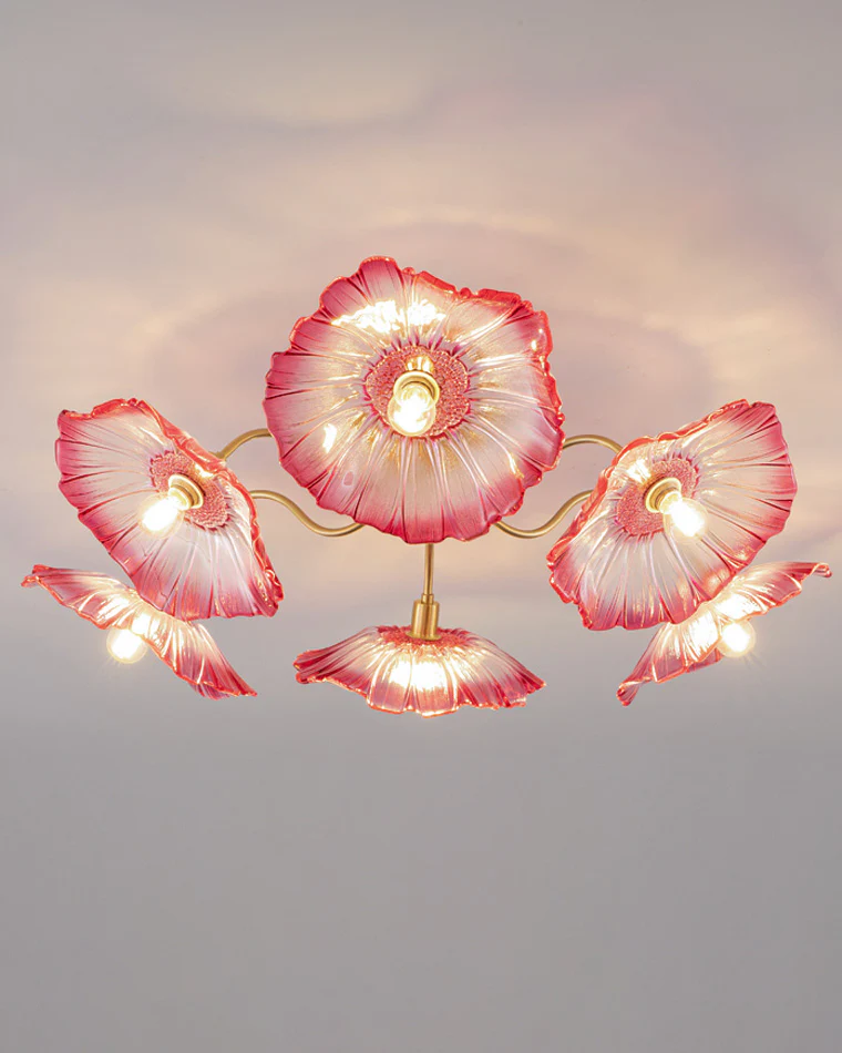 WOMO Lotus Leaf Flower Flush Mount Ceiling Light-WM1026 - Image 13