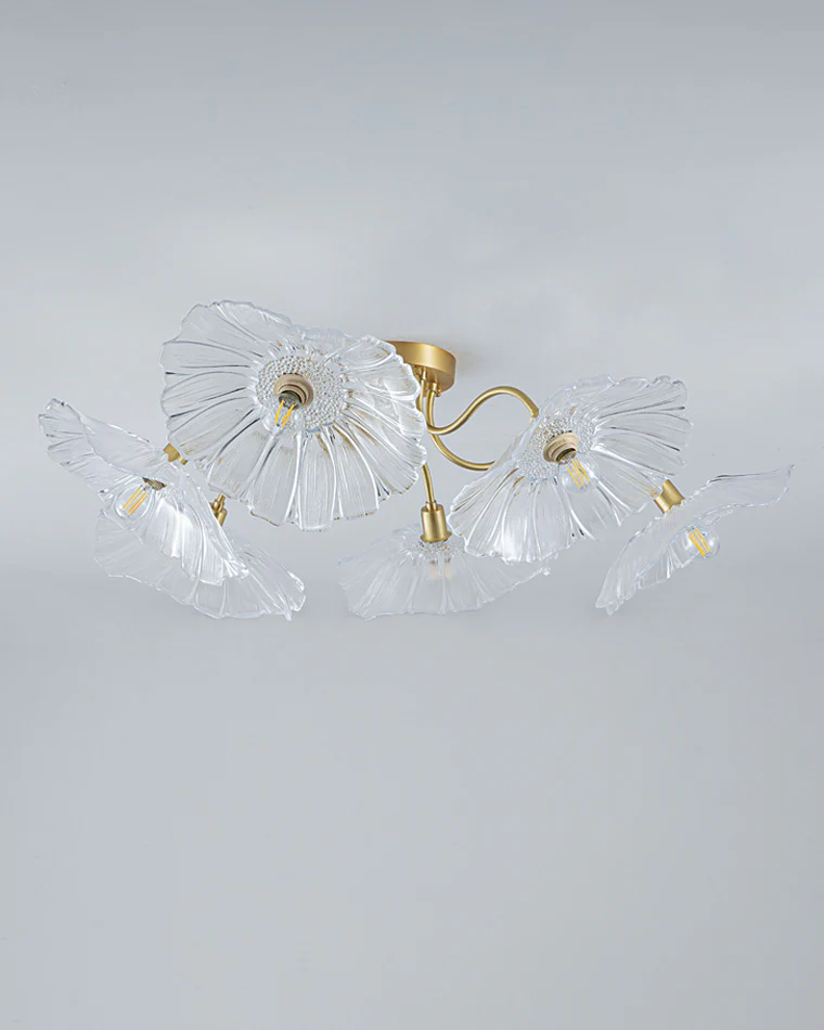 WOMO Lotus Leaf Flower Flush Mount Ceiling Light-WM1026 - Image 14