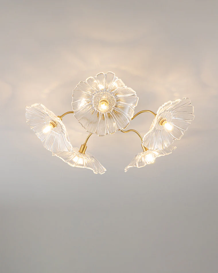 WOMO Lotus Leaf Flower Flush Mount Ceiling Light-WM1026 - Image 15