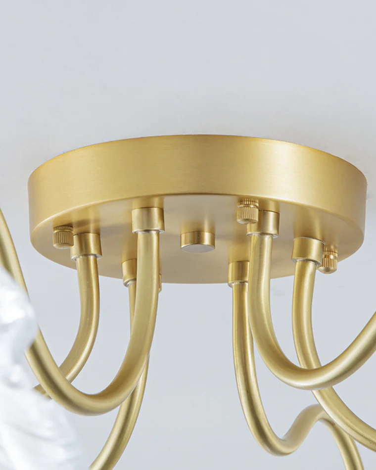 WOMO Lotus Leaf Flower Flush Mount Ceiling Light-WM1026 - Image 18