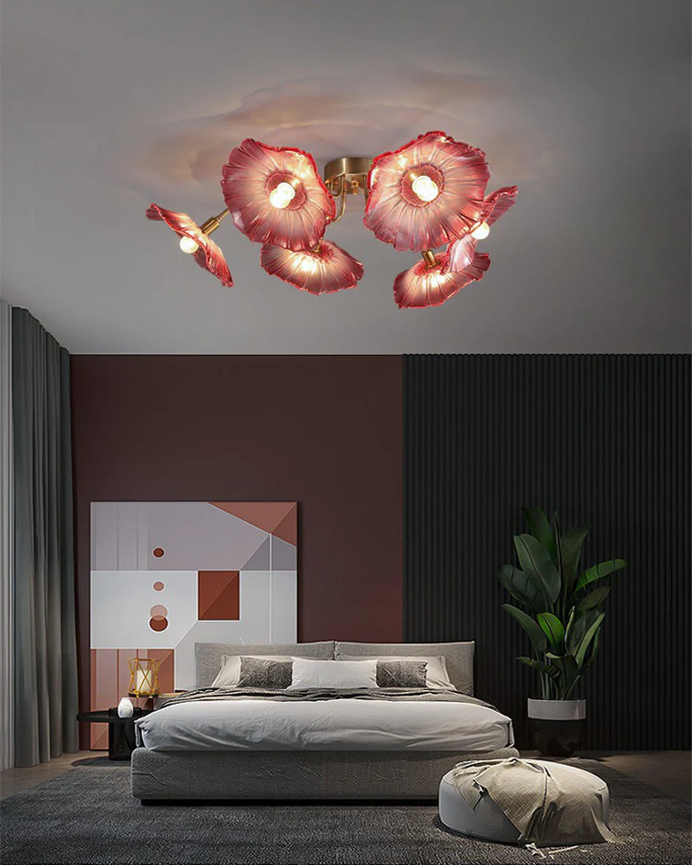 WOMO Lotus Leaf Flower Flush Mount Ceiling Light-WM1026 - Image 21
