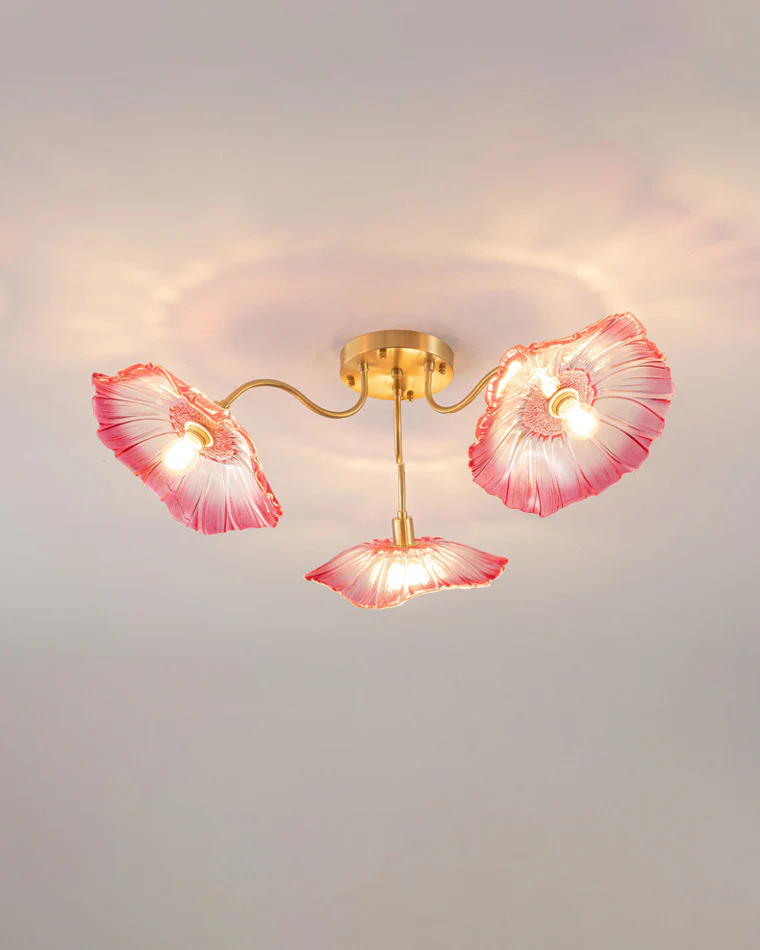 WOMO Lotus Leaf Flower Flush Mount Ceiling Light-WM1026 - Image 23