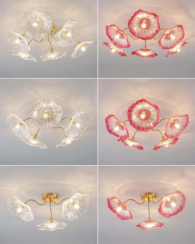 WOMO Lotus Leaf Flower Flush Mount Ceiling Light-WM1026 - Image 24