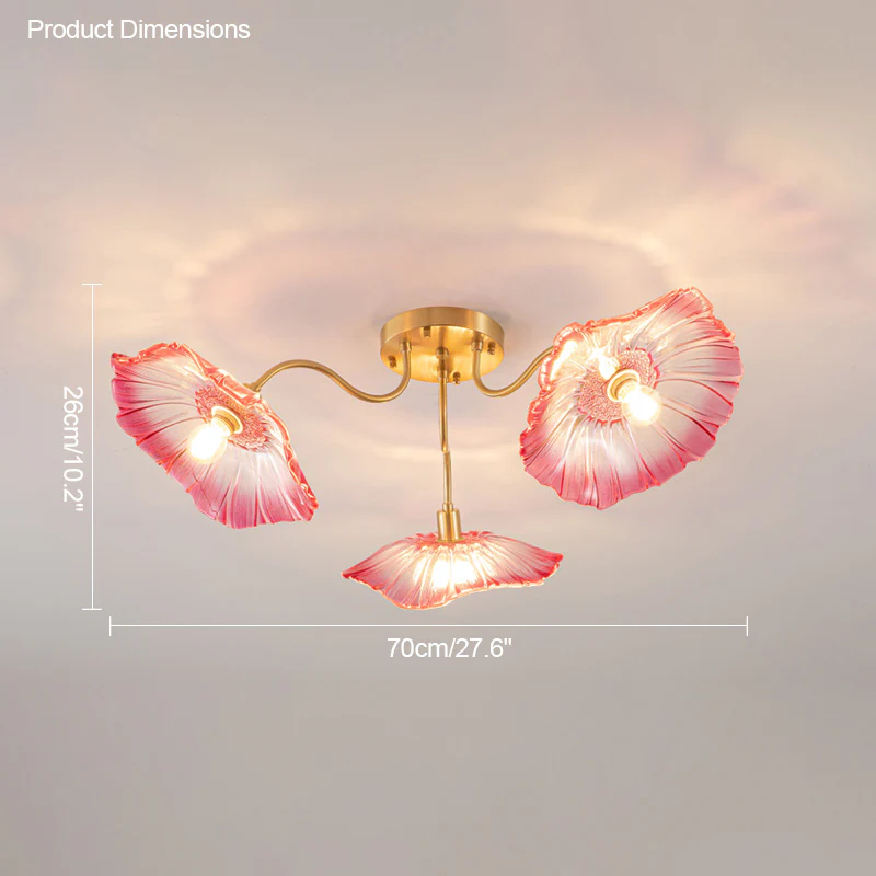 WOMO Lotus Leaf Flower Flush Mount Ceiling Light-WM1026 - Image 26