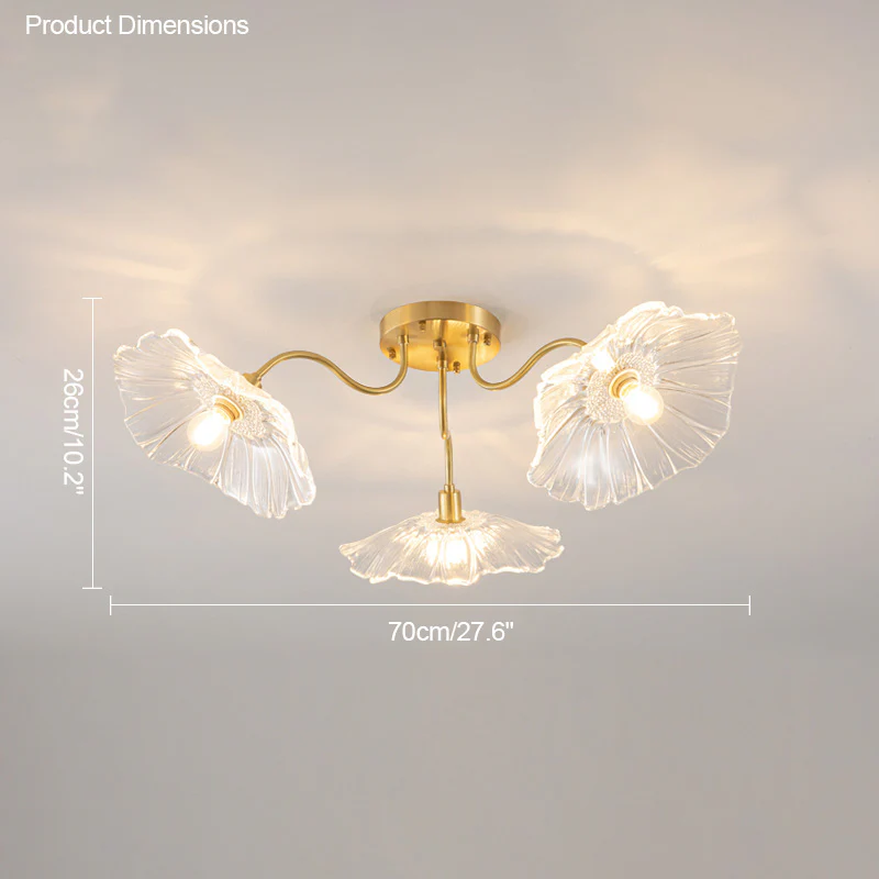 WOMO Lotus Leaf Flower Flush Mount Ceiling Light-WM1026 - Image 27