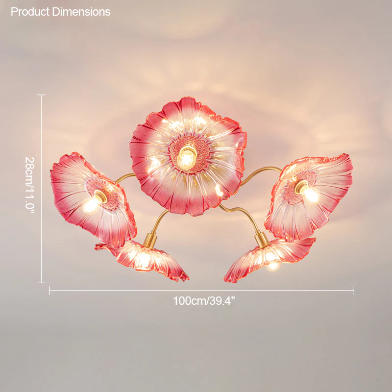WOMO Lotus Leaf Flower Flush Mount Ceiling Light-WM1026 - Image 28