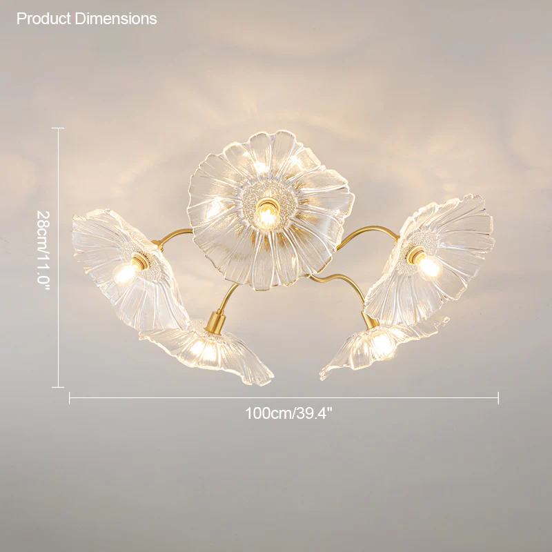 WOMO Lotus Leaf Flower Flush Mount Ceiling Light-WM1026 - Image 29