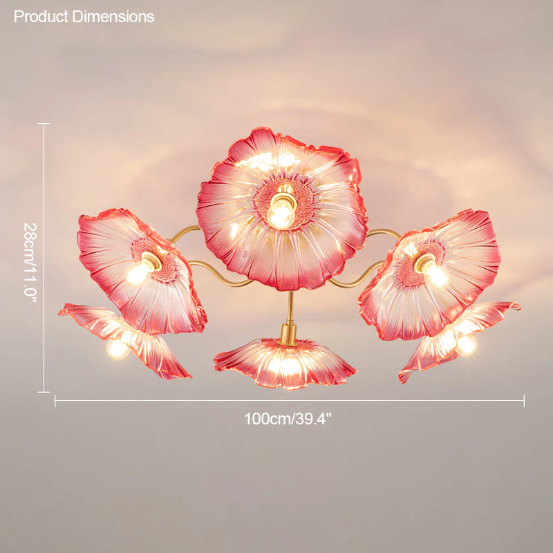 WOMO Lotus Leaf Flower Flush Mount Ceiling Light-WM1026 - Image 30