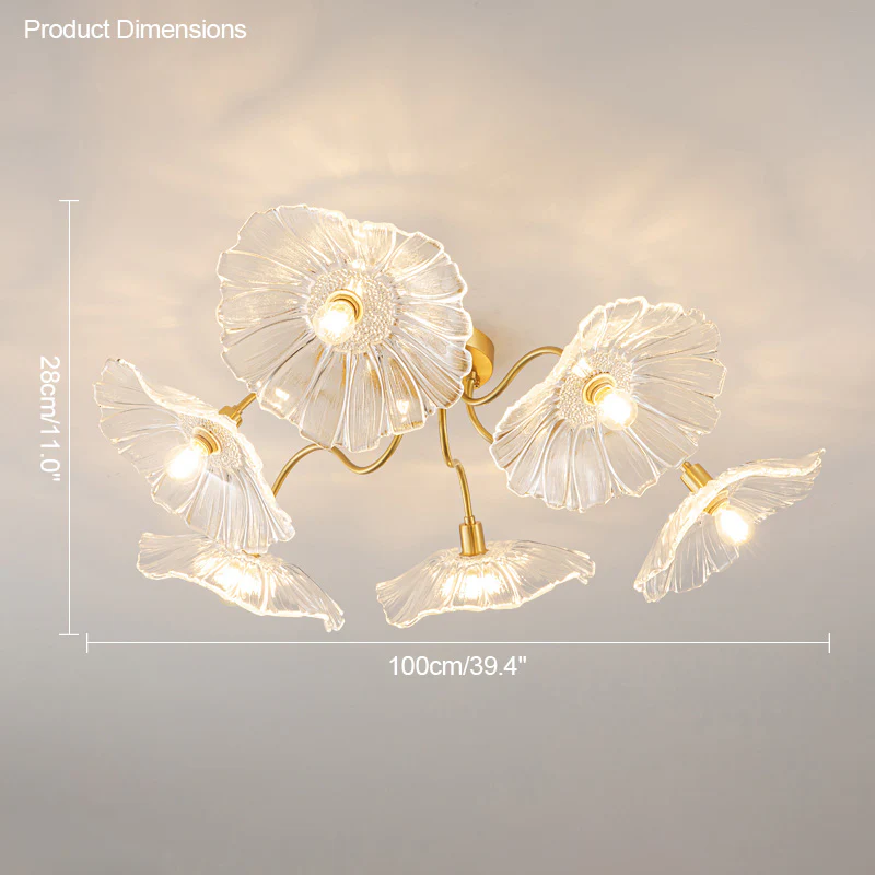 WOMO Lotus Leaf Flower Flush Mount Ceiling Light-WM1026 - Image 31