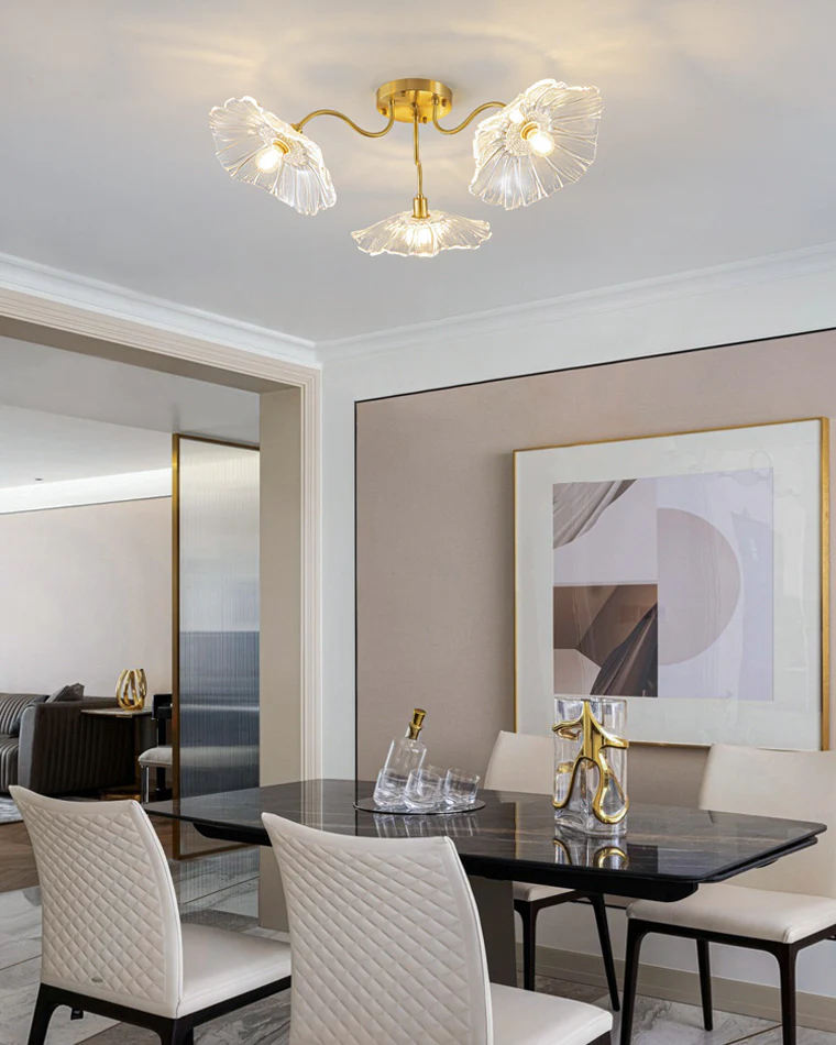 WOMO Lotus Leaf Flower Flush Mount Ceiling Light-WM1026 - Image 4