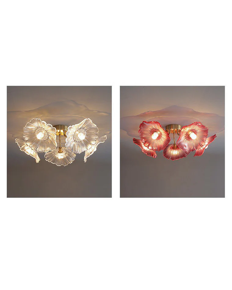 WOMO Lotus Leaf Flower Flush Mount Ceiling Light-WM1026 - Image 9