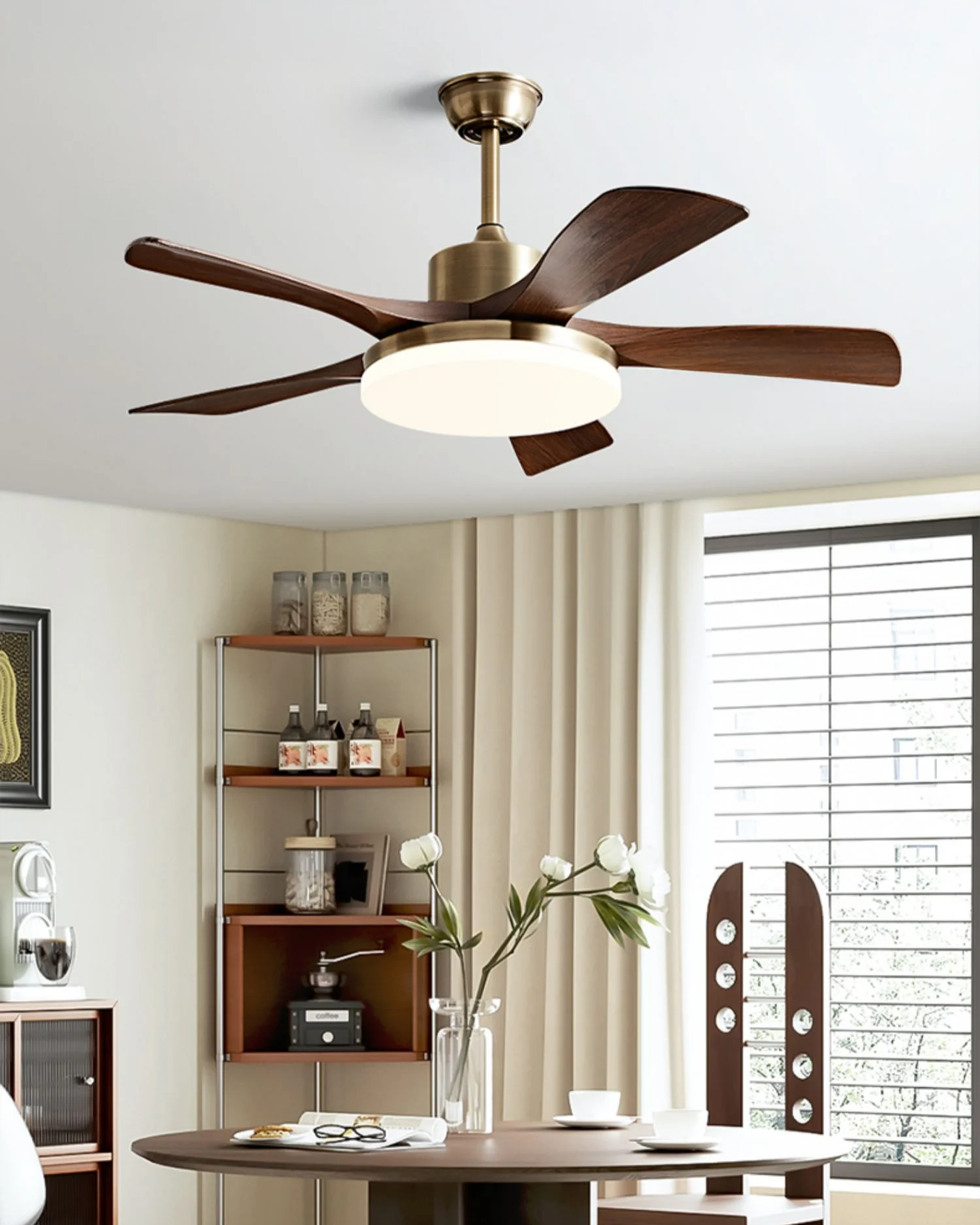 WOMO Antique Bronze Ceiling Fan Lamp - WM5183b - Image 3