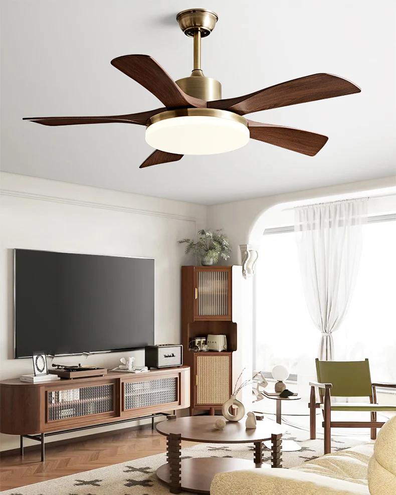 WOMO Antique Bronze Ceiling Fan Lamp - WM5183b - Image 6