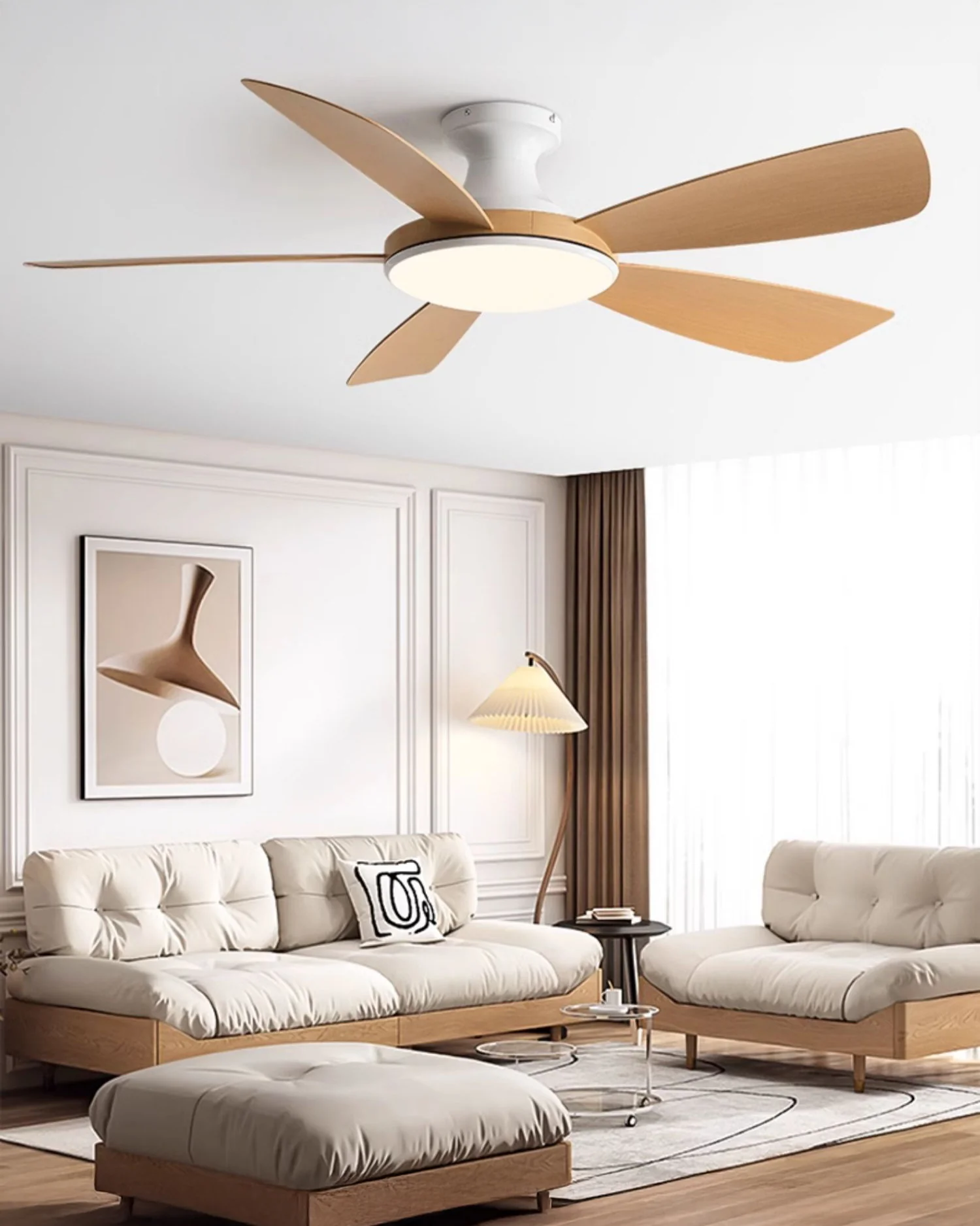 WOMO Modern Low Profile Ceiling Fan Lamp - WM5190 - Image 14