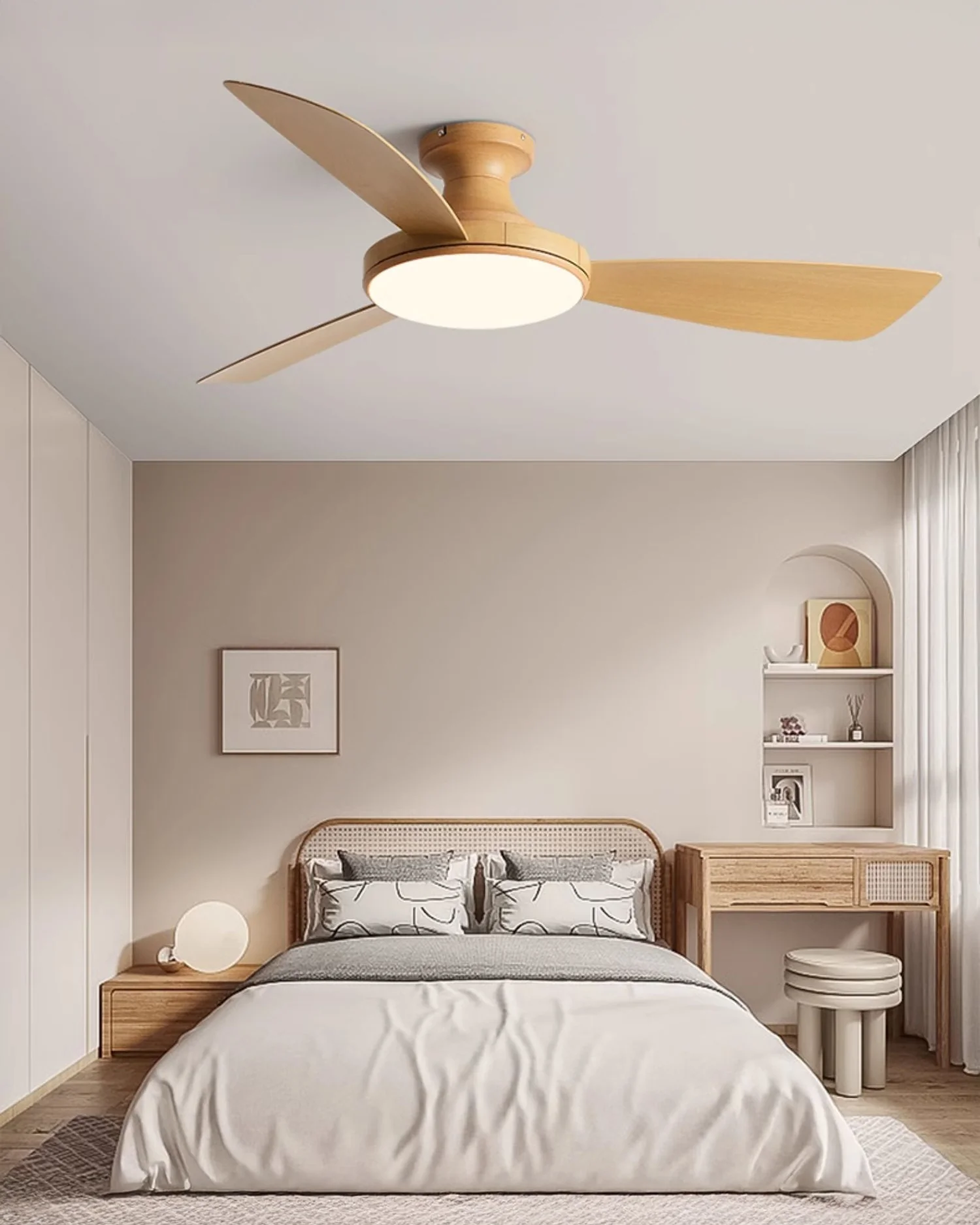 WOMO Modern Low Profile Ceiling Fan Lamp - WM5190 - Image 18