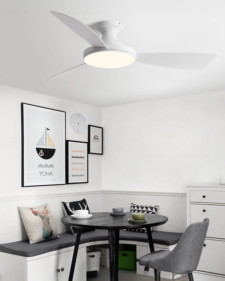 WOMO Modern Low Profile Ceiling Fan Lamp - WM5190 - Image 20