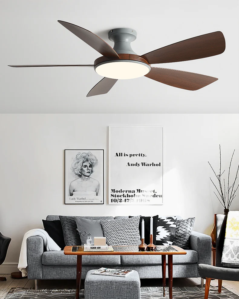 WOMO Modern Low Profile Ceiling Fan Lamp - WM5190 - Image 27