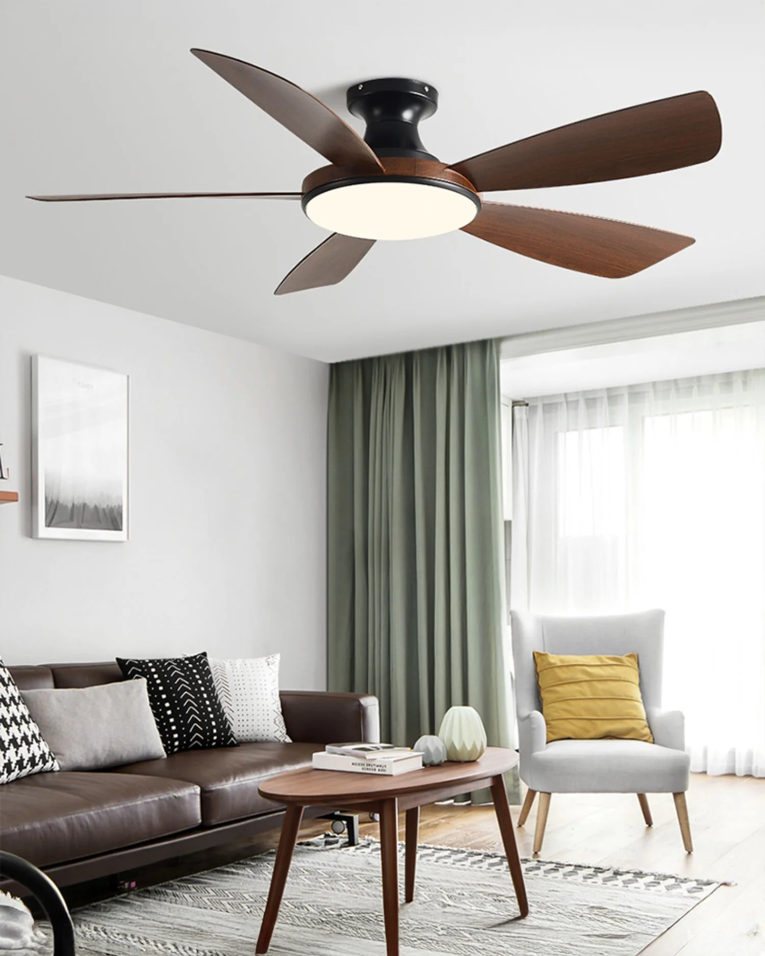 WOMO Modern Low Profile Ceiling Fan Lamp - WM5190 - Image 3