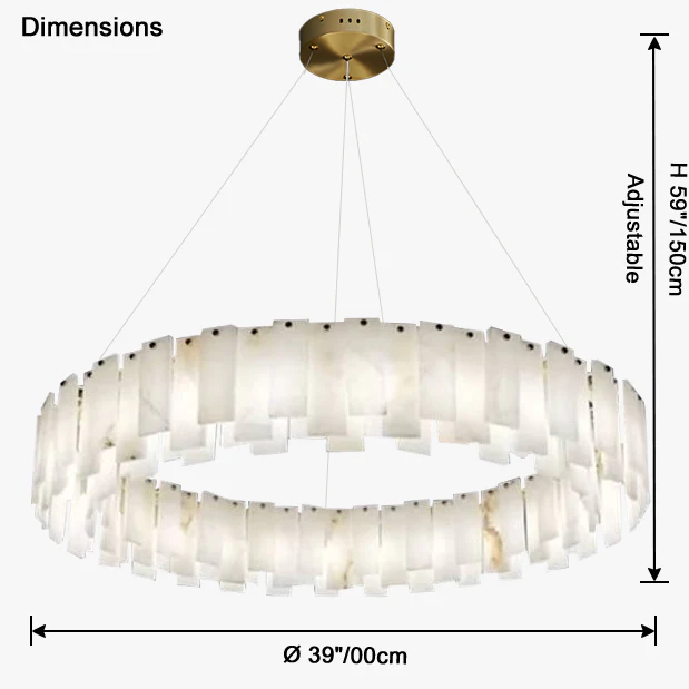 WOMO Luxury Alabaster Round Chandelier-WM2861 - Image 12