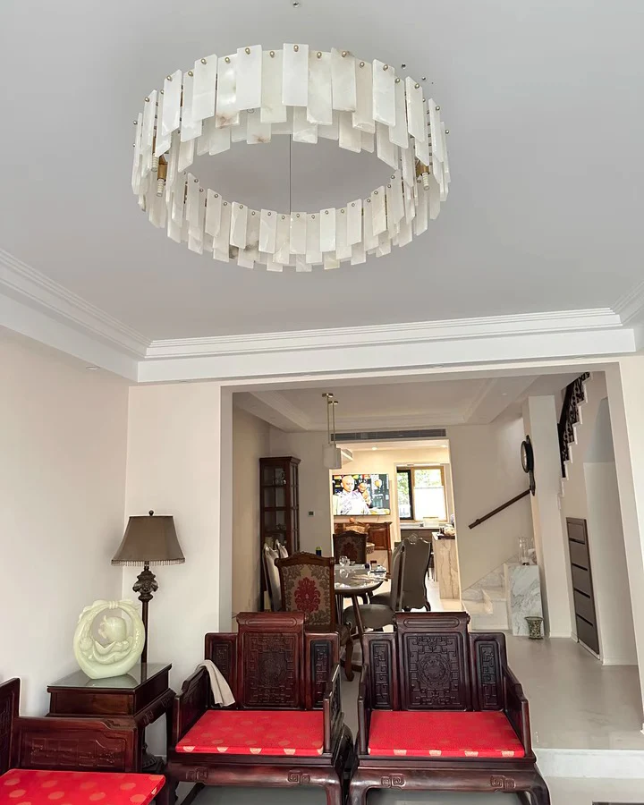 WOMO Luxury Alabaster Round Chandelier-WM2861 - Image 4