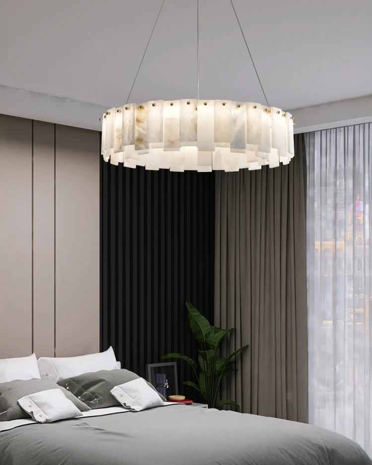 WOMO Luxury Alabaster Round Chandelier-WM2861 - Image 5