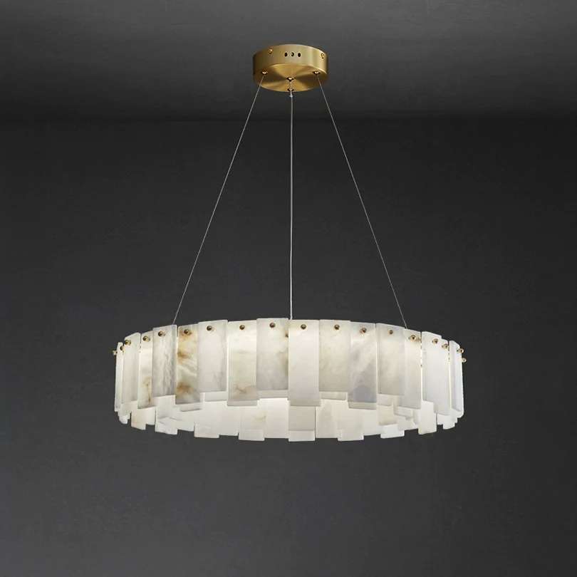 WOMO Luxury Alabaster Round Chandelier-WM2861 - Image 7