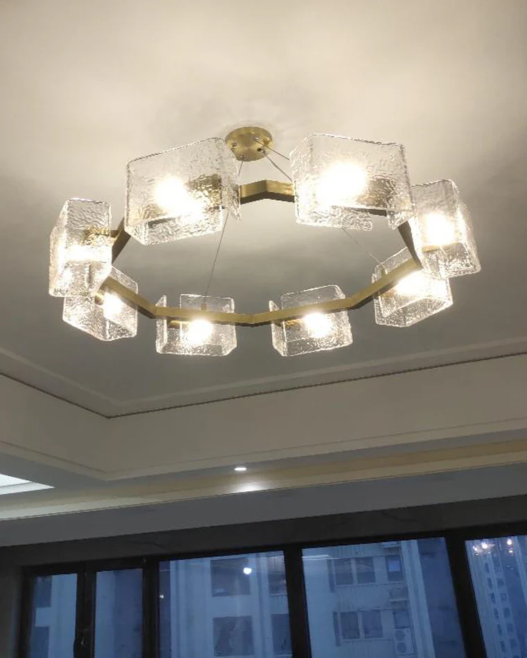 WOMO Textured Glass Round Chandelier-WM2174 - Image 21