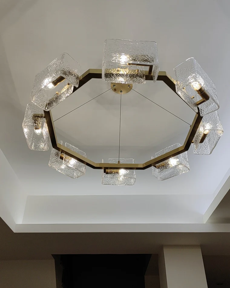 WOMO Textured Glass Round Chandelier-WM2174 - Image 30