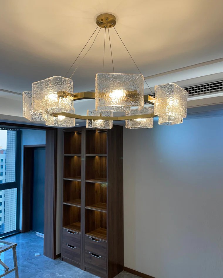 WOMO Textured Glass Round Chandelier-WM2174 - Image 34