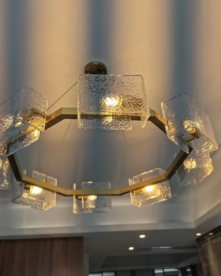 WOMO Textured Glass Round Chandelier-WM2174 - Image 37