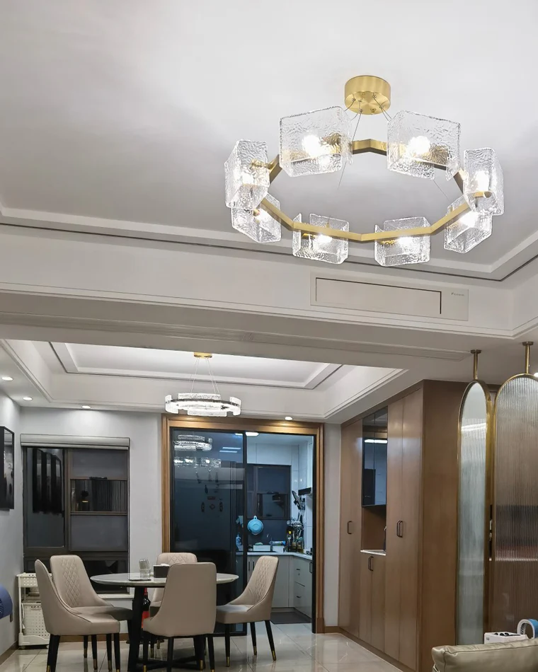 WOMO Textured Glass Round Chandelier-WM2174 - Image 46
