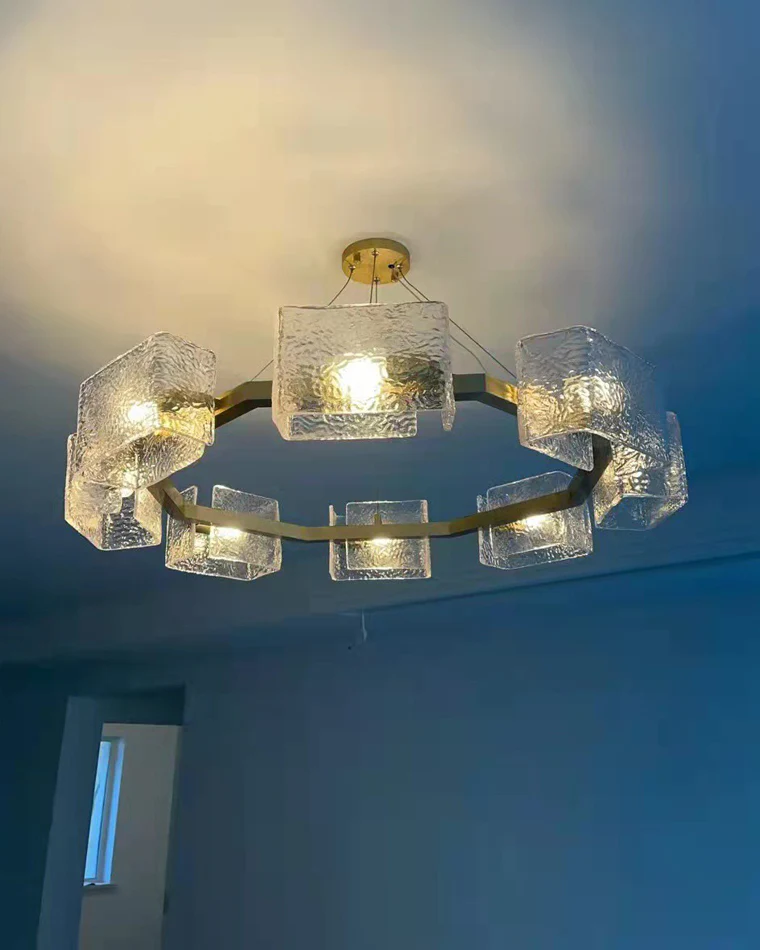 WOMO Textured Glass Round Chandelier-WM2174 - Image 48