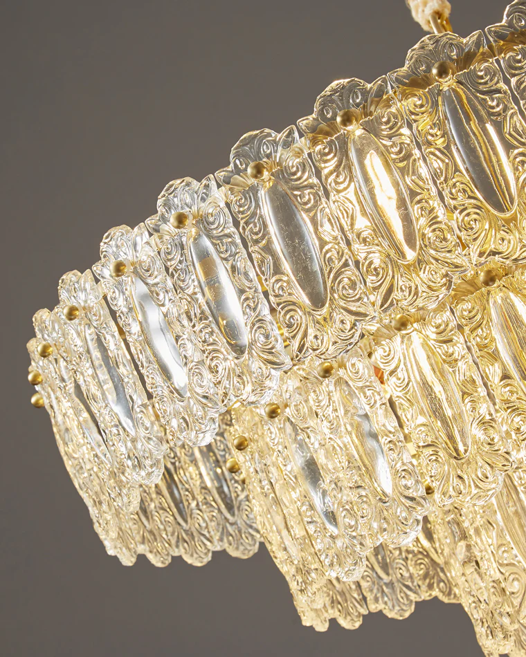 WOMO Textured Glass Tiered Chandelier-WM2177 - Image 10