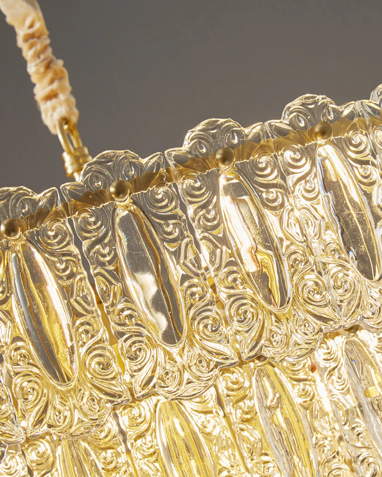 WOMO Textured Glass Tiered Chandelier-WM2177 - Image 13